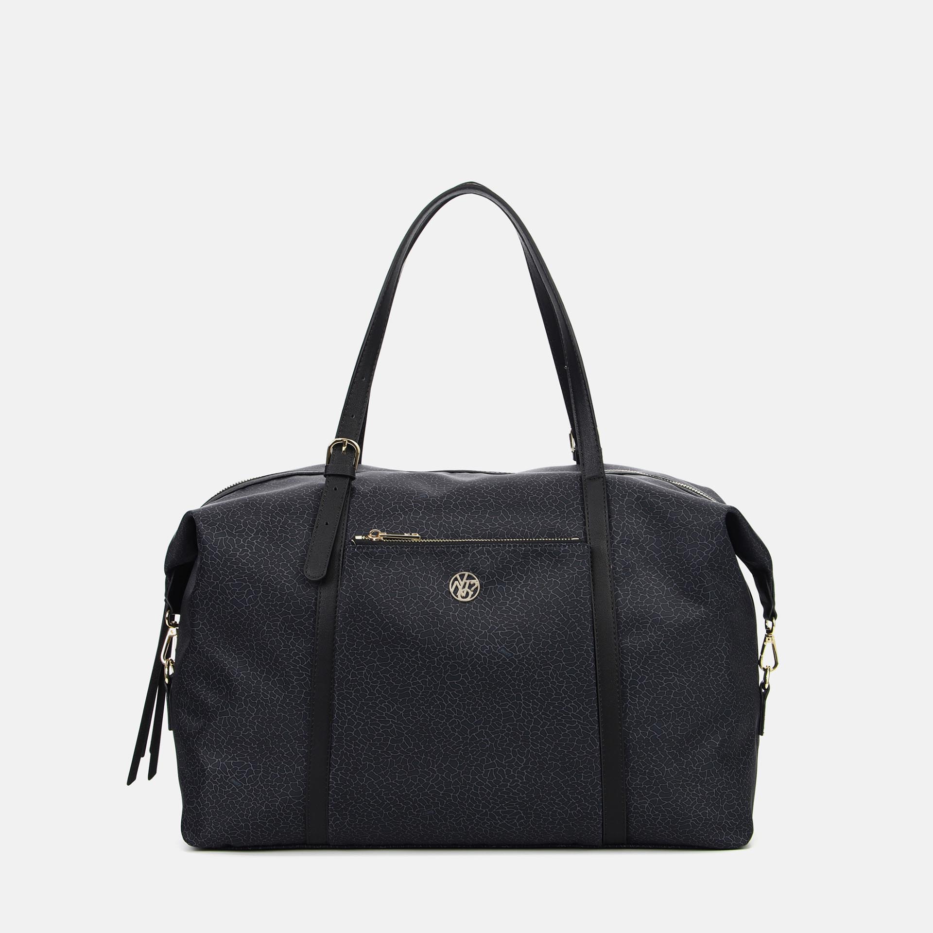 Ynot? Borsone Donna Cloud In Tessuto Logato Nero