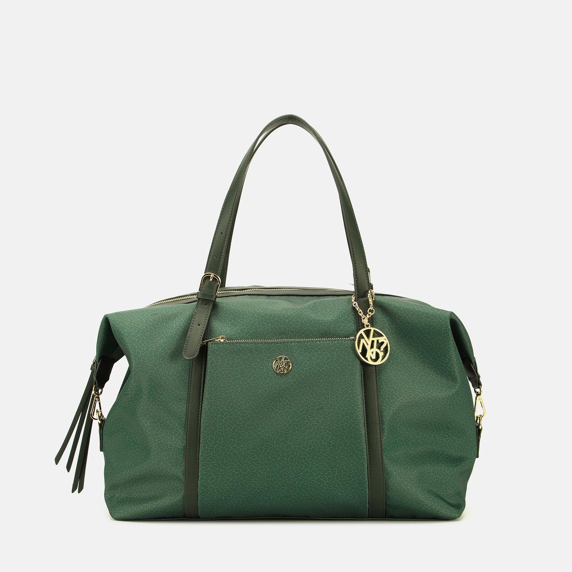 Ynot? Borsone Donna Cloud In Tessuto Logato Verde