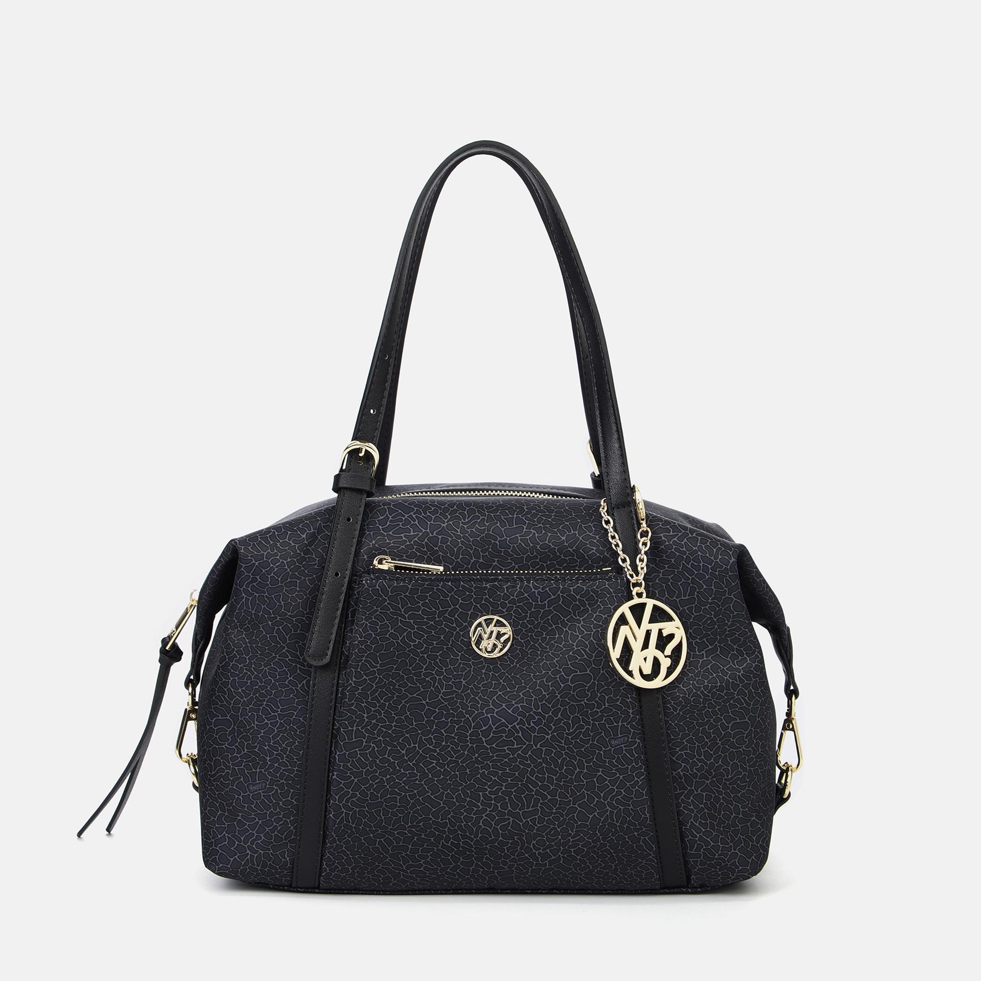 YNot Ynot? Bauletto Donna Cloud In Tessuto Logato Nero Borsa Bauletto da donna