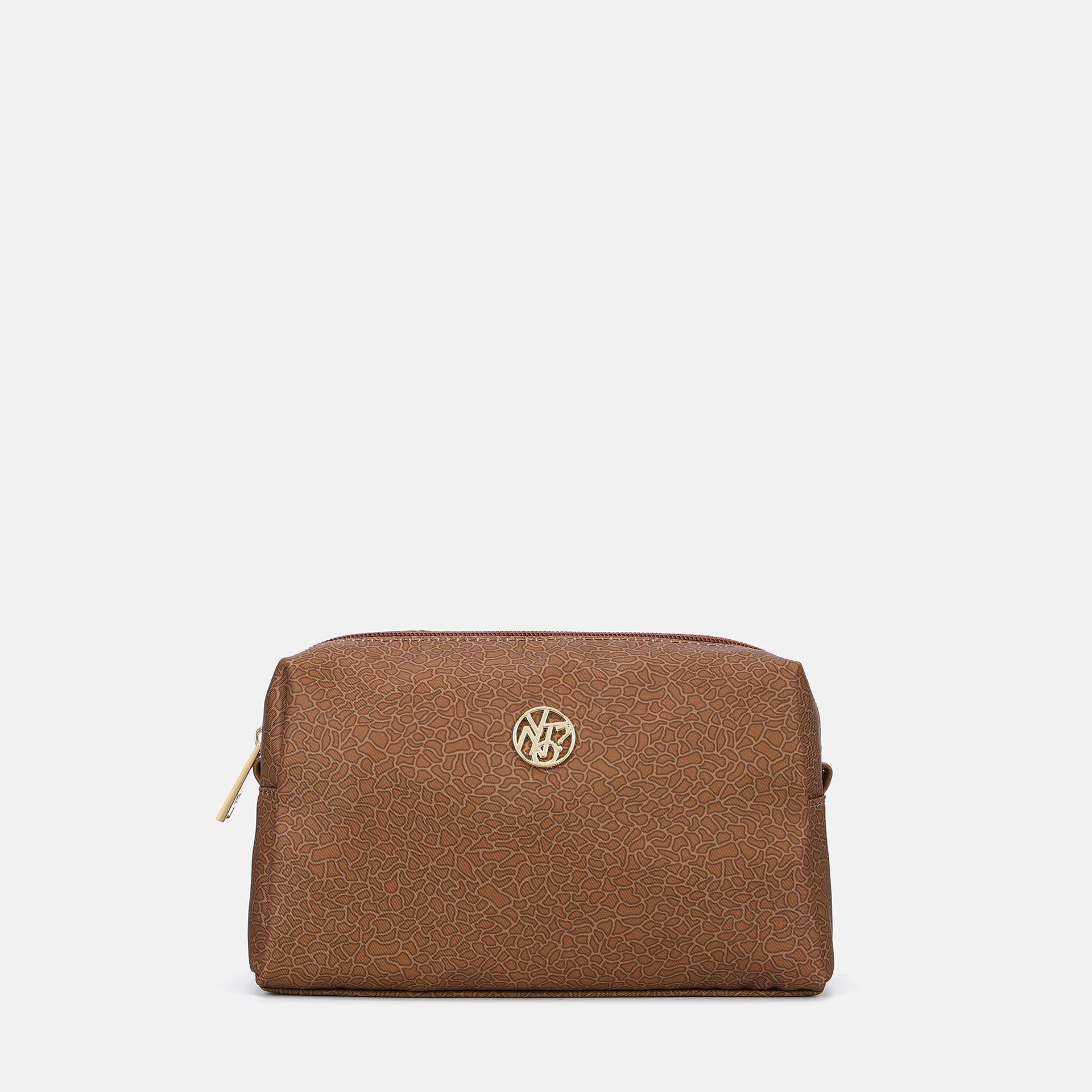 YNot Ynot? Beauty Case Cloud In Tessuto Logato Marrone Beauty case da donna