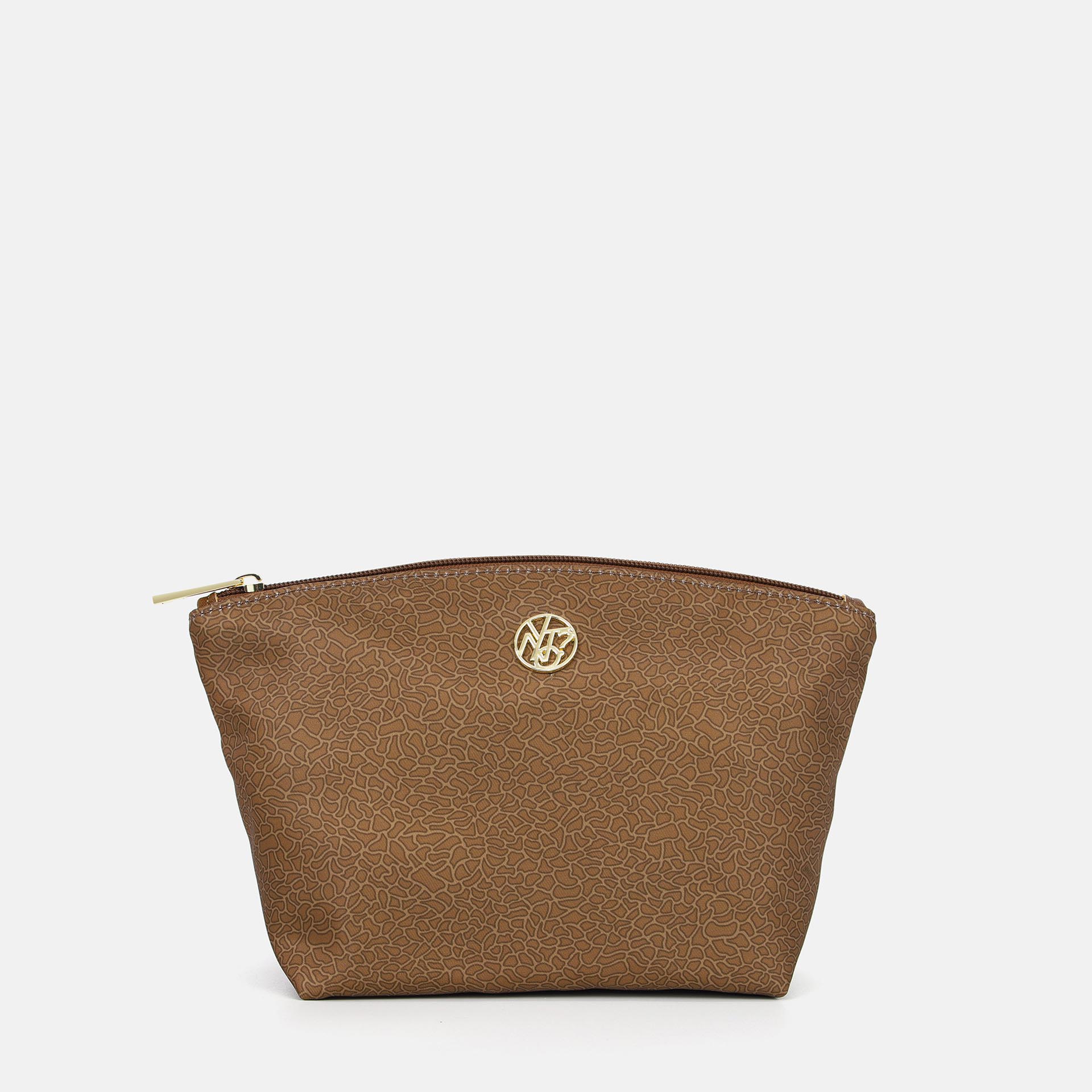 YNot Ynot? Beauty Case Cloud In Tessuto Logato Marrone Beauty case da donna