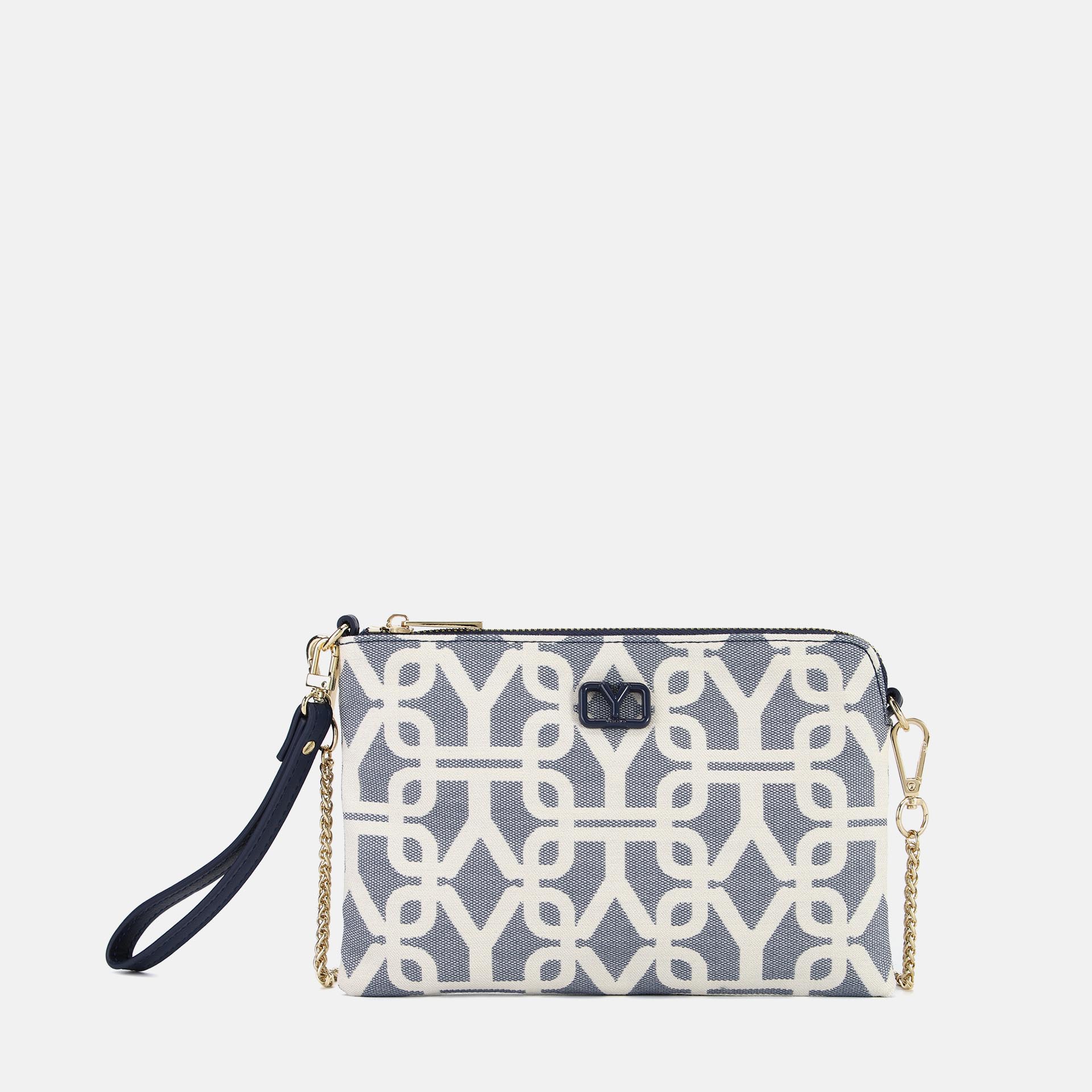 YNot Ynot?  Clutch  Grace Logo Blu Borsa Clutch da donna