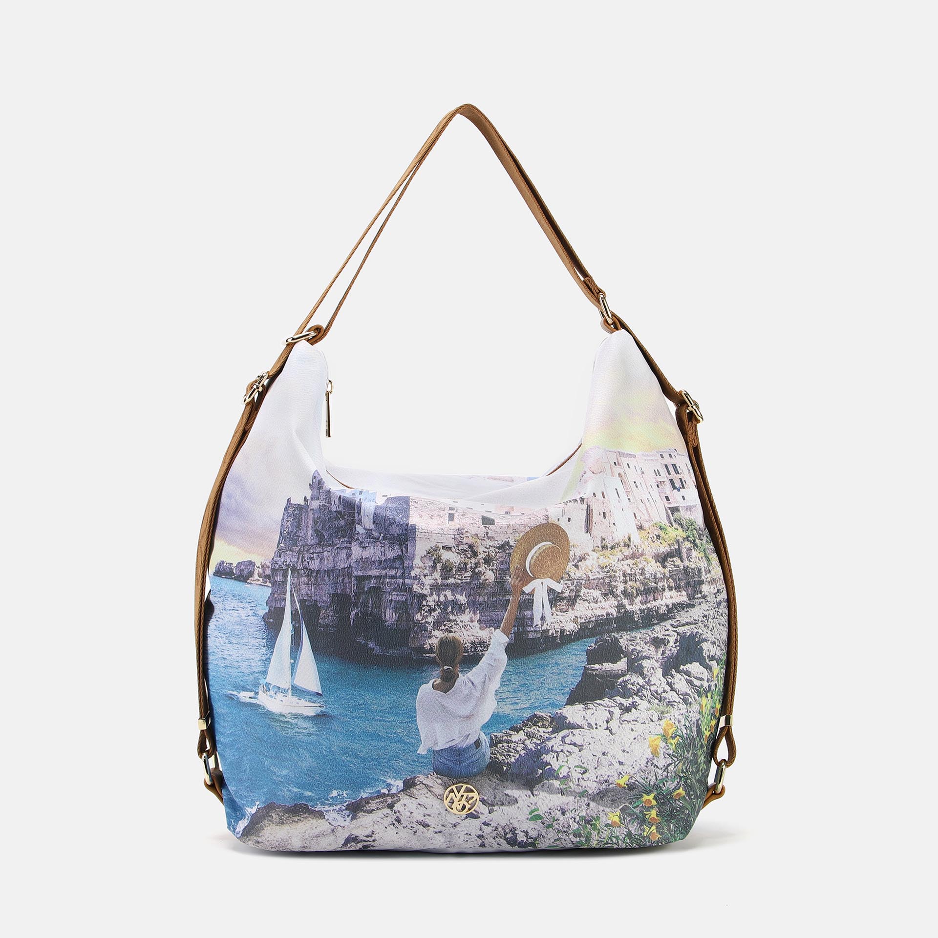 Ynot? Borsa Hobo Gum Fantasia Città Polignano