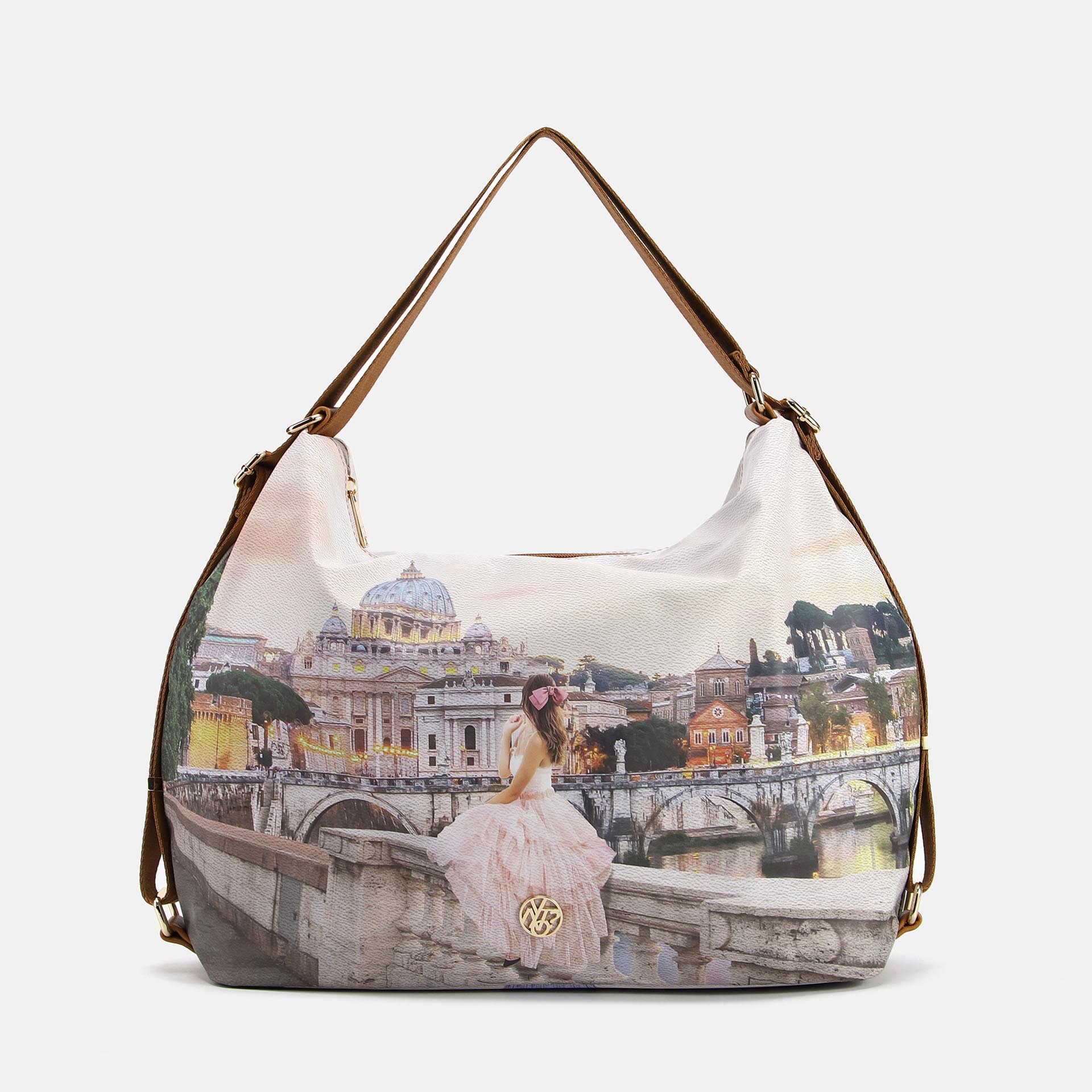 Ynot? Borsa Hobo Gum Small Fantasia Città Rome Princess