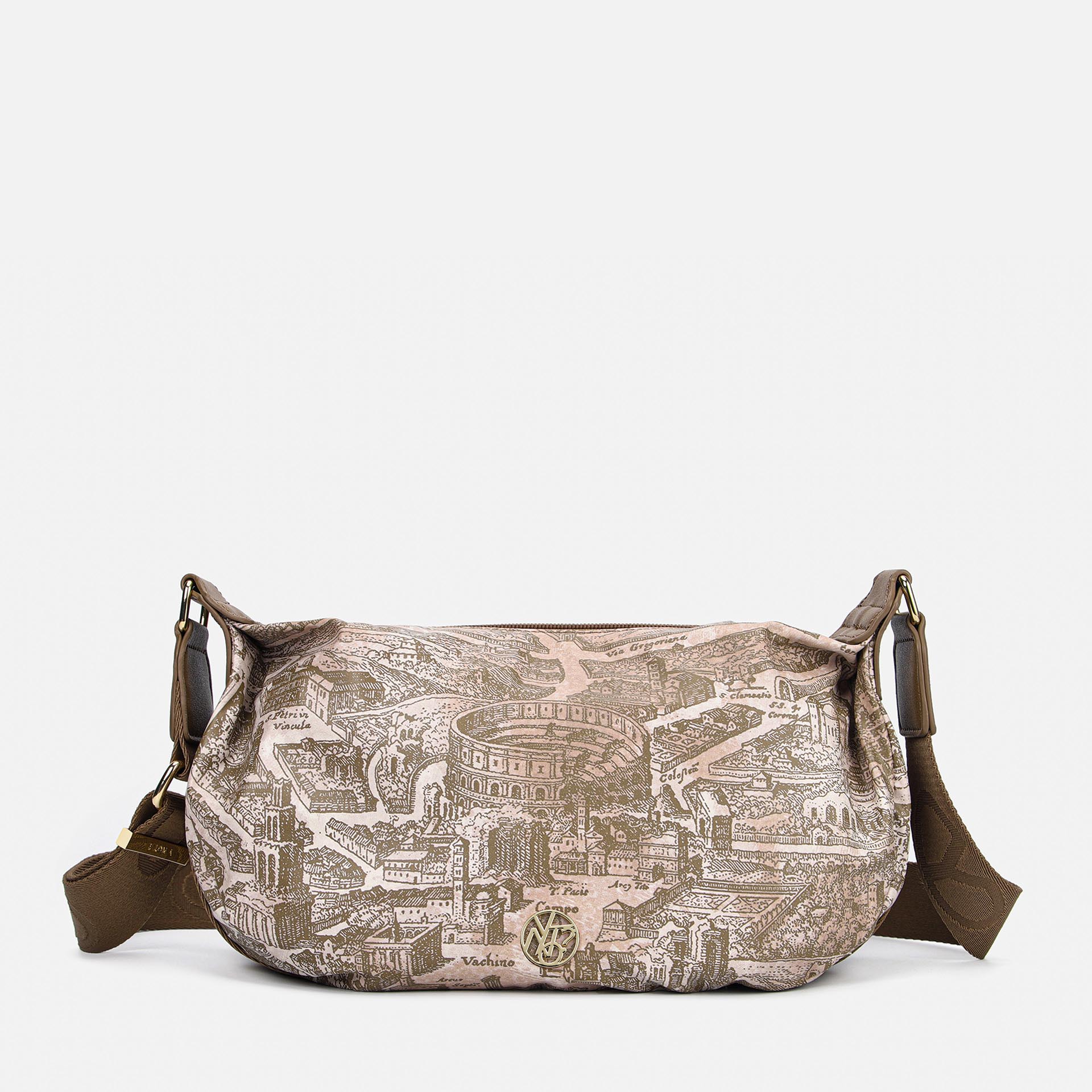 Ynot?borsa Sacca Small Gum Fantasia Città Almond