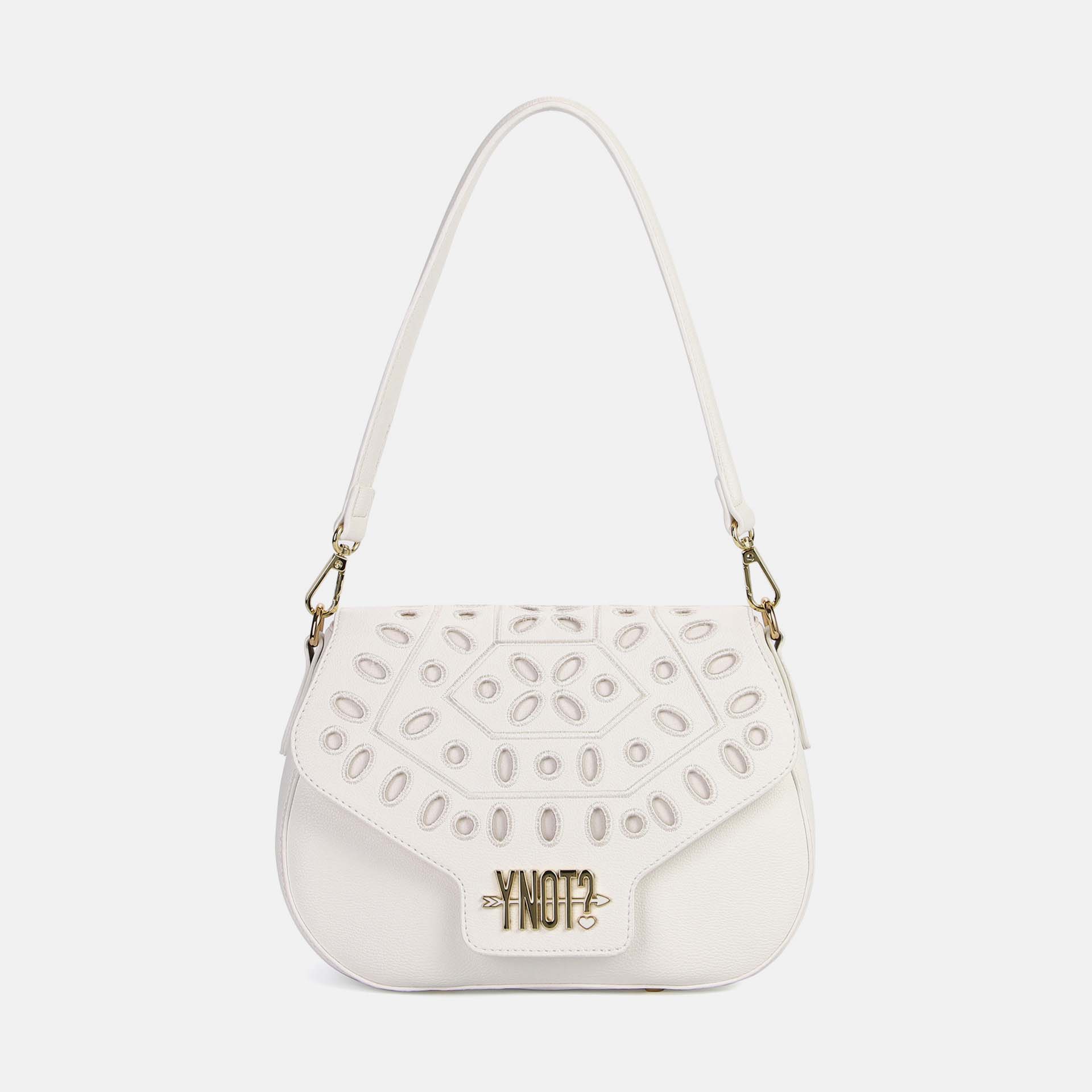 YNot Ynot? Martha Borsa A Spalla Donna  White Postina da donna