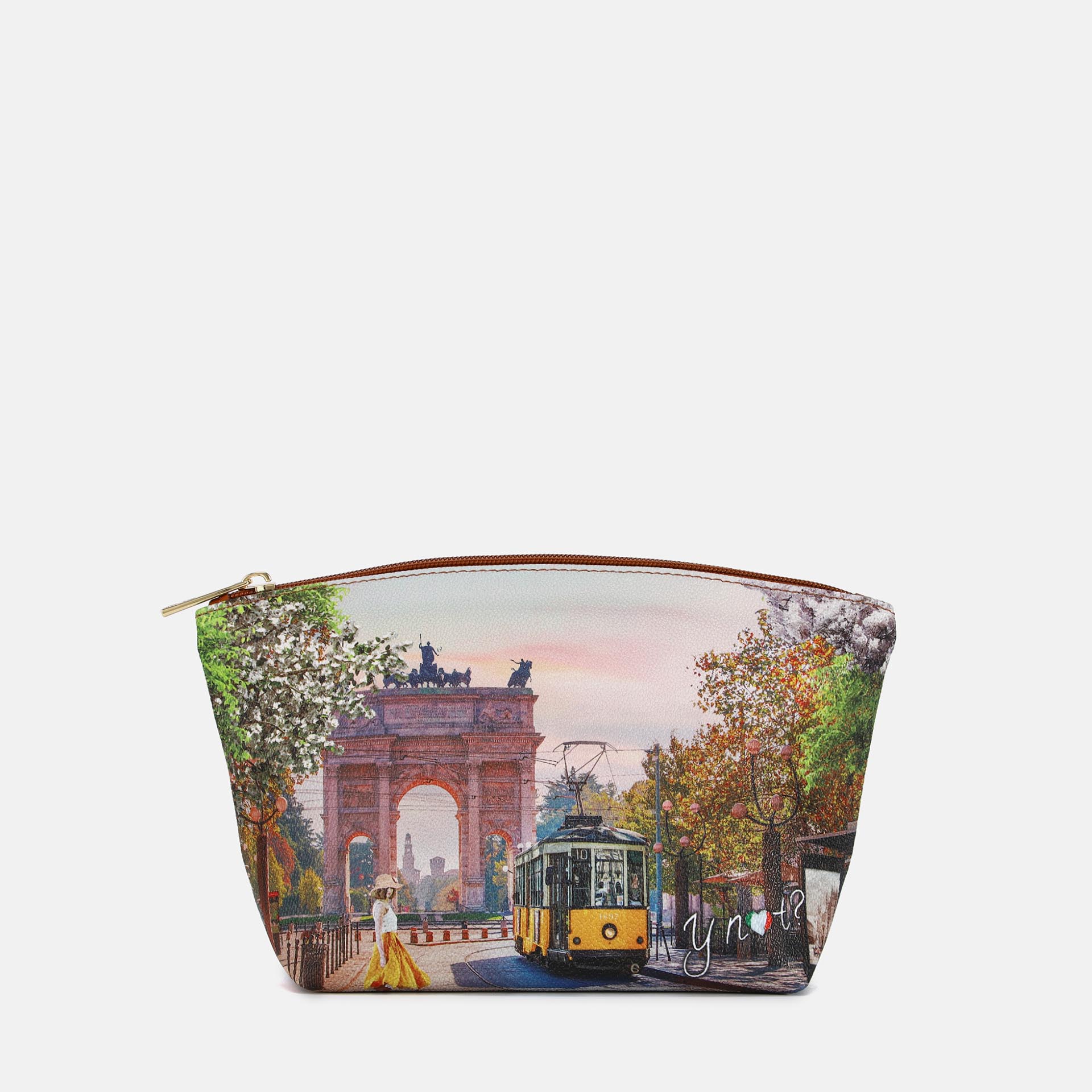 Ynot? Beauty Case Yes Bag Stampa Città Spring In Milan