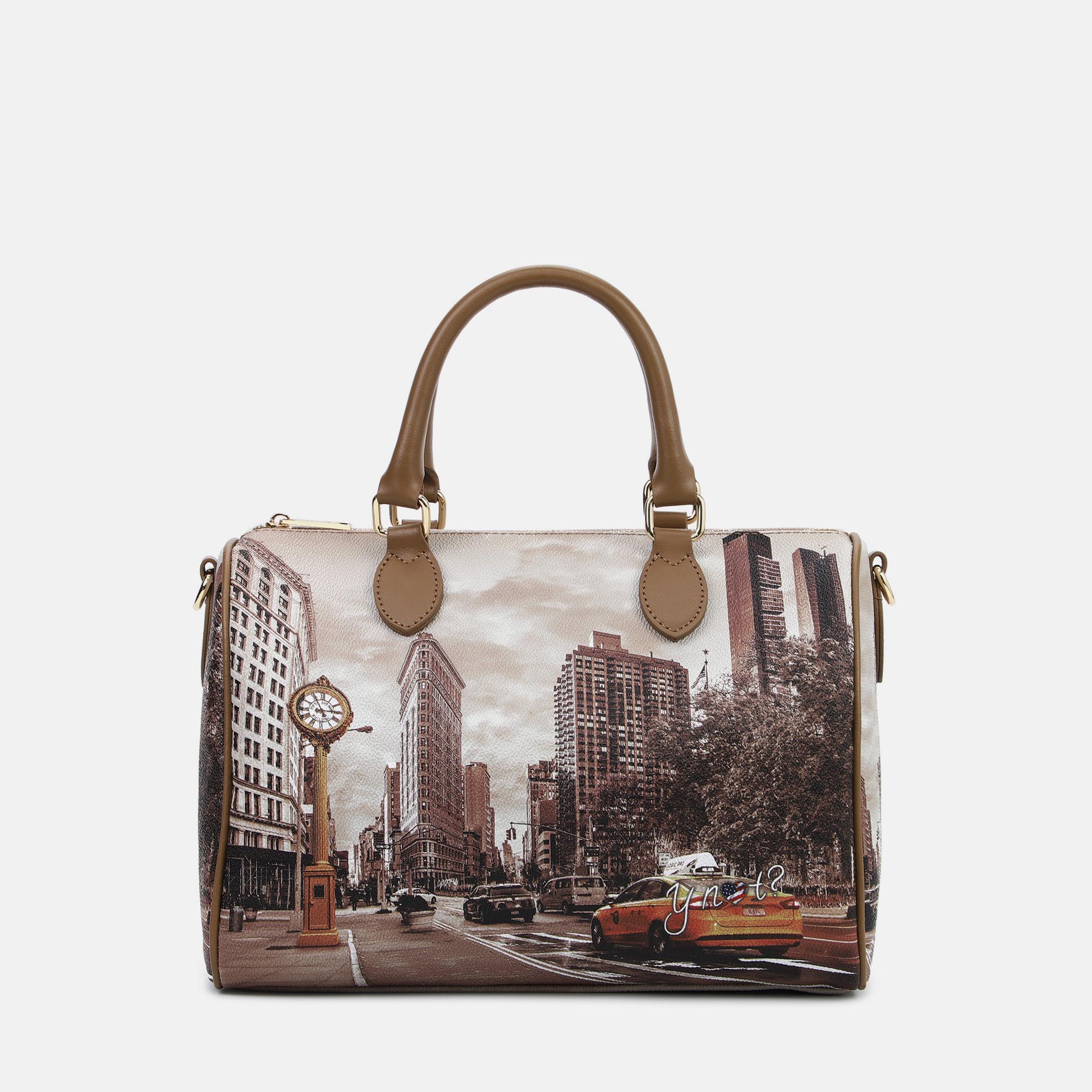 YNot Ynot? Bauletto Yes Bag Stampa Città Golden Time Borsa Bauletto da donna