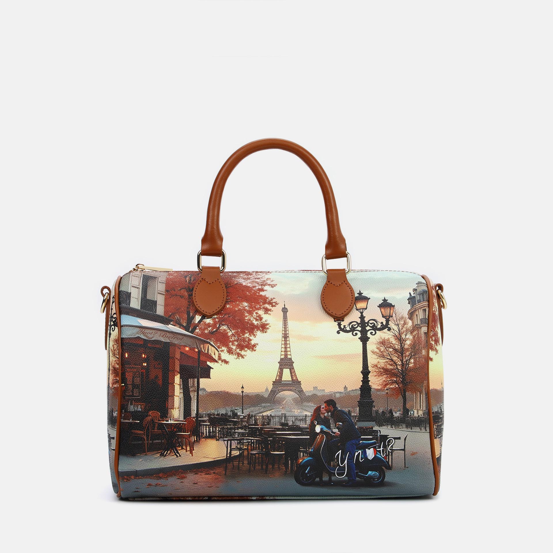 YNot Ynot? Bauletto Yes Bag Stampa Città Kisses From Paris Borsa Bauletto da donna