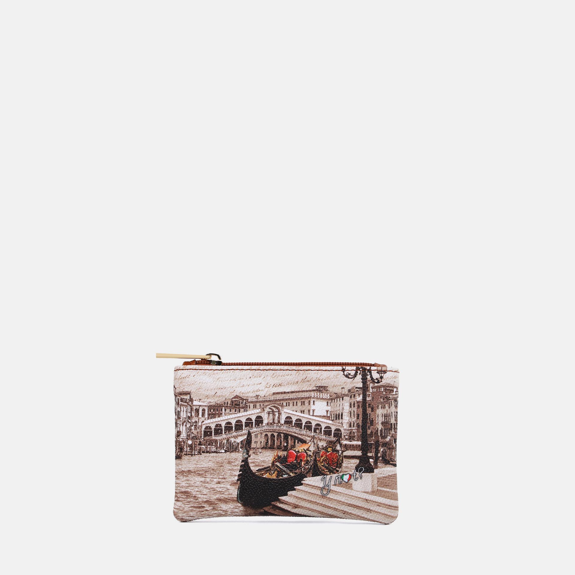 YNot Ynot? Beauty Case  Small Yes Bag Stampa Città Venice Postcard Borsa a Mano da donna