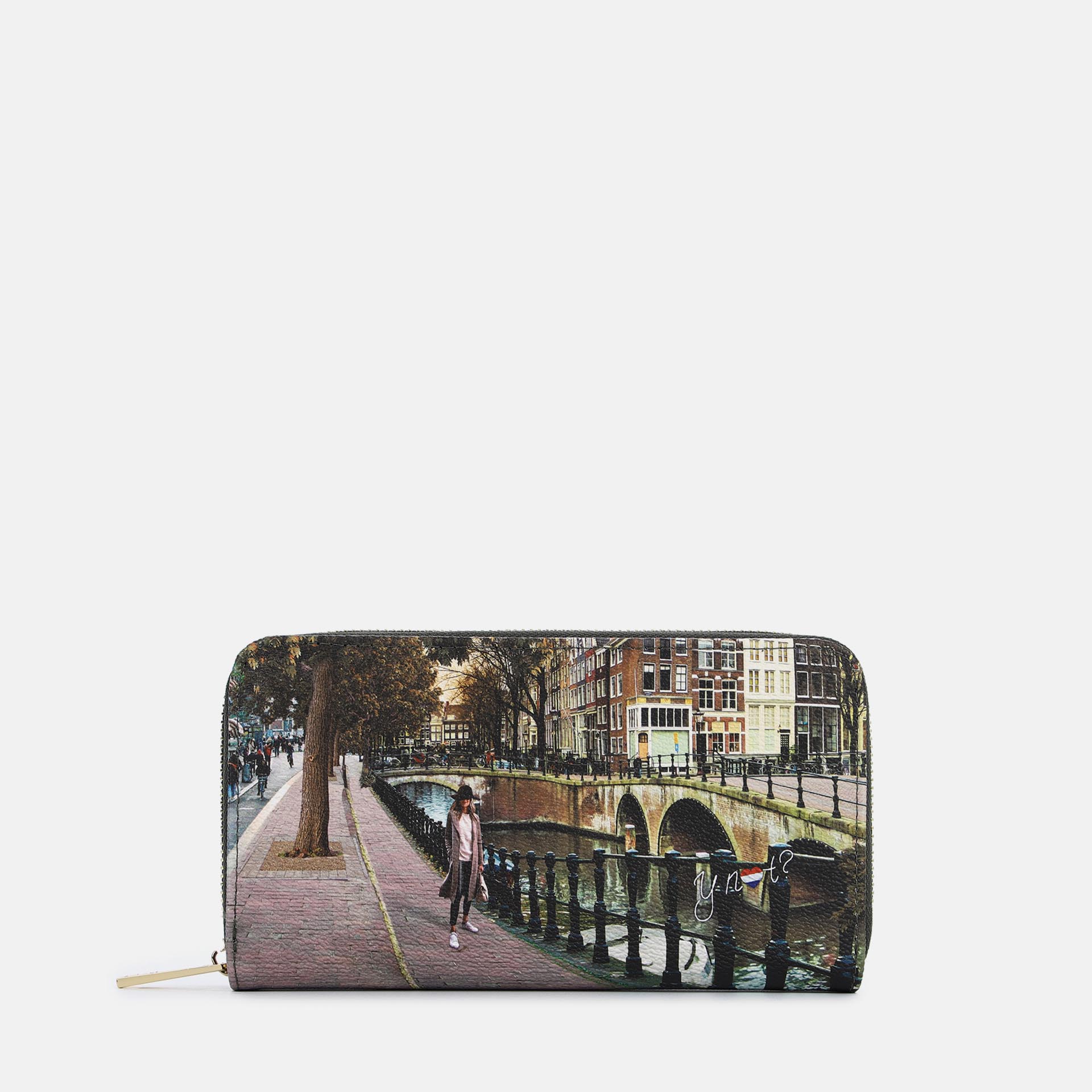 YNot Ynot? Portafogli Yes Bag Stampa Città Amsterdam Bridge Portafogli da donna