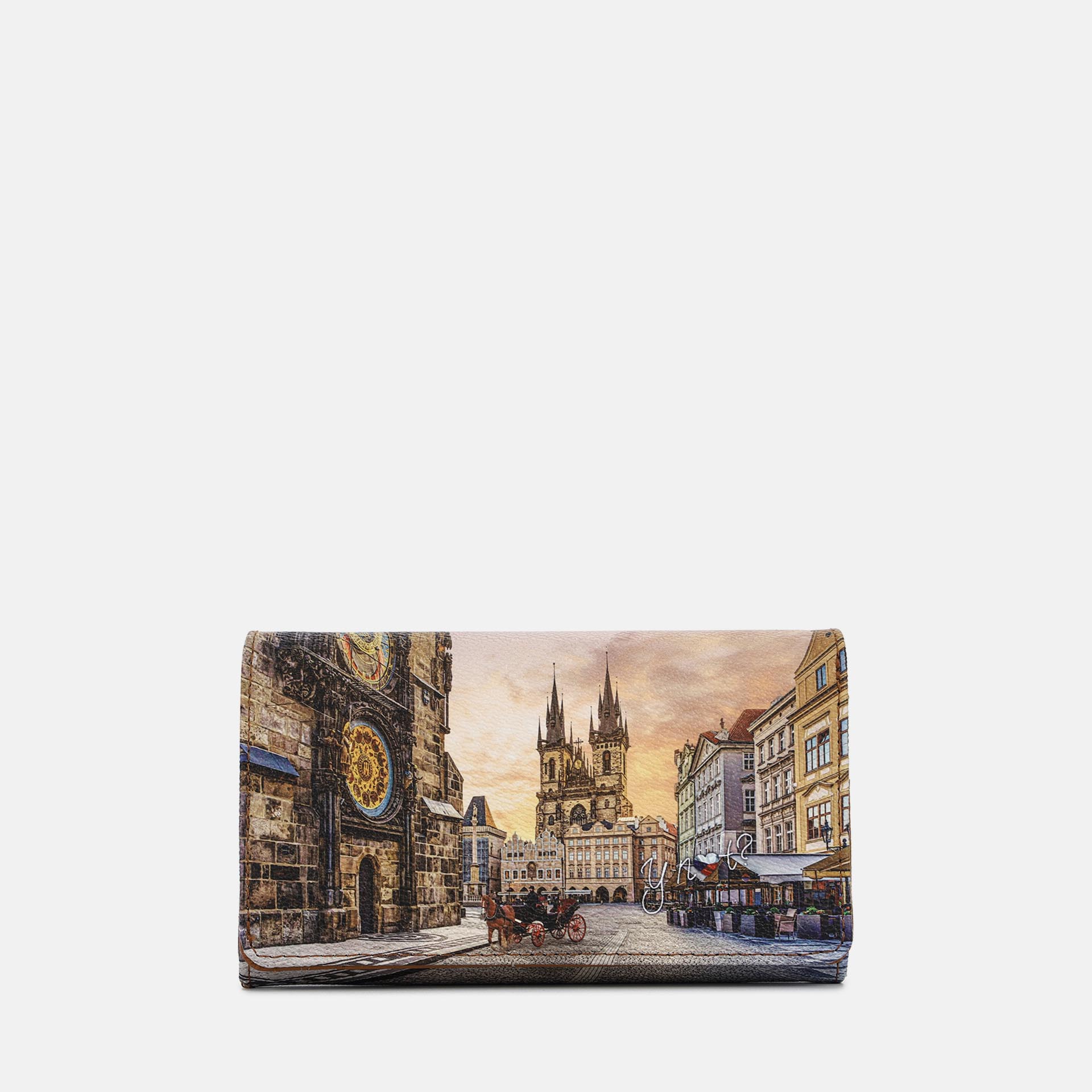 YNot Ynot? Portafogli Yes Bag Stampa Città Astro Clock Portafogli da donna