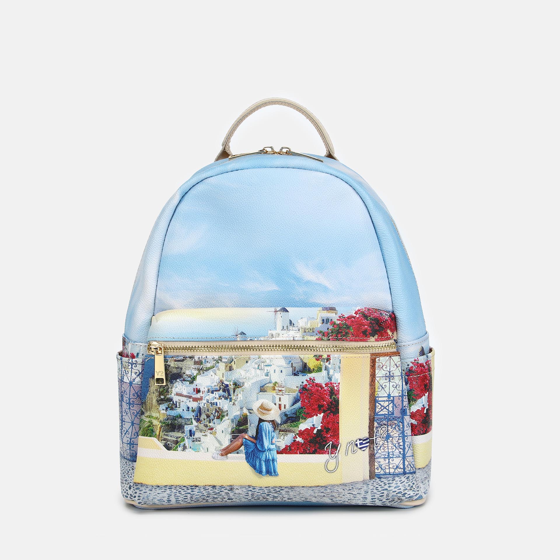 Ynot? Zaino Yes Bag Stampa Città Greek Summer