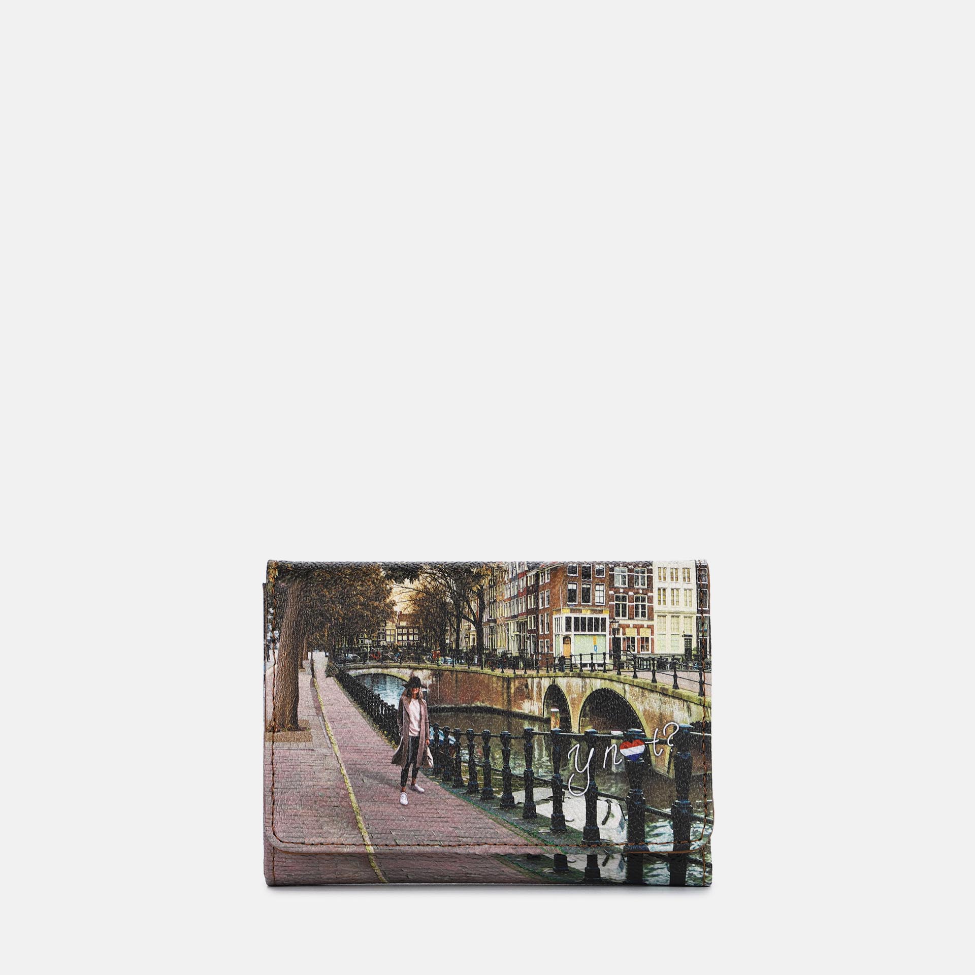 YNot Ynot? Portafogli Yes Bag Stampa Città Amsterdam Bridge Portafogli da donna