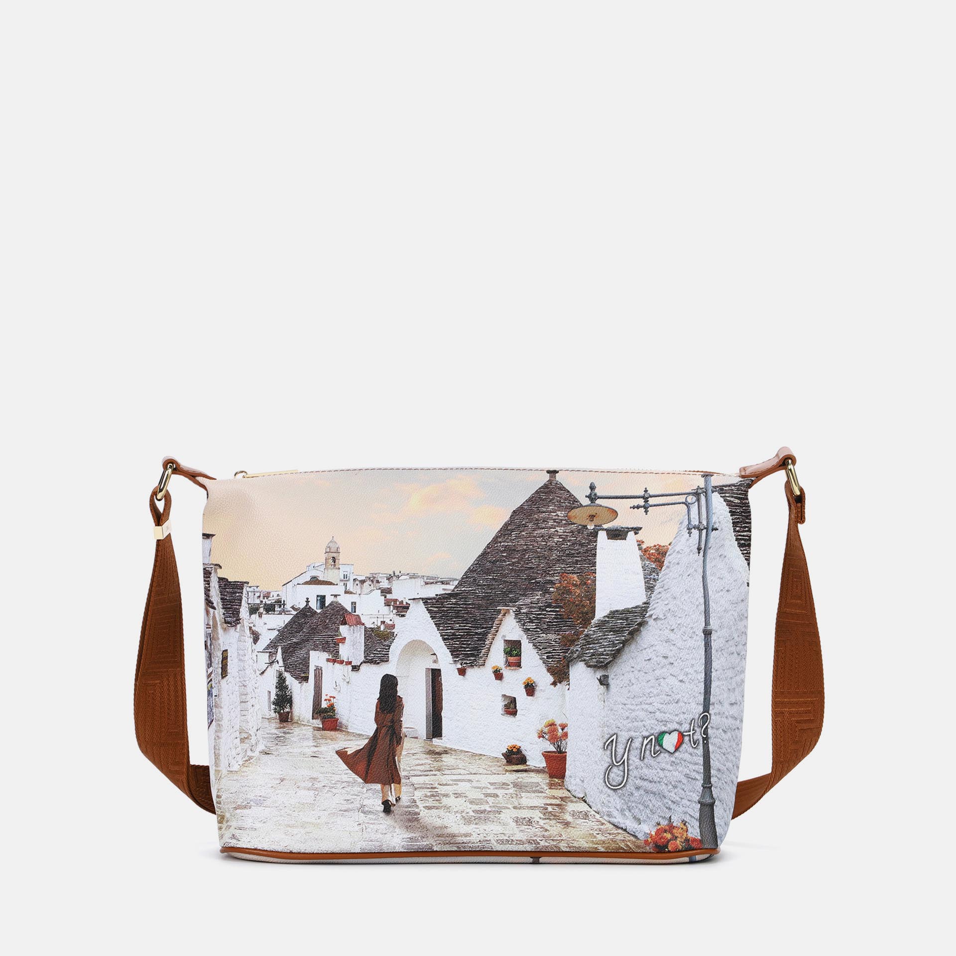 Ynot?borsa Sacca Large Yes Bag Stampa Città Fall In Alberobello