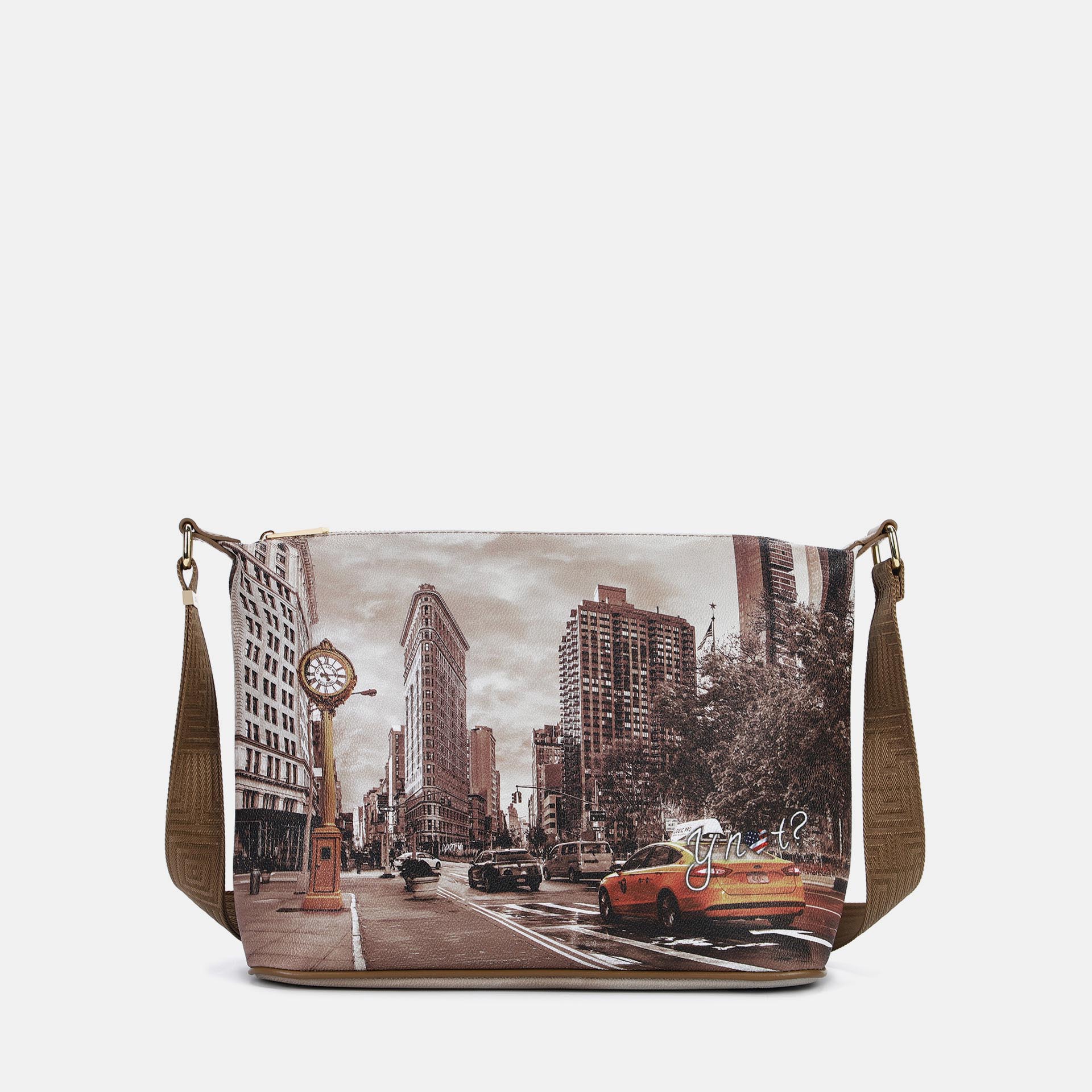 Ynot?borsa Sacca Large Yes Bag Stampa Città Golden Time