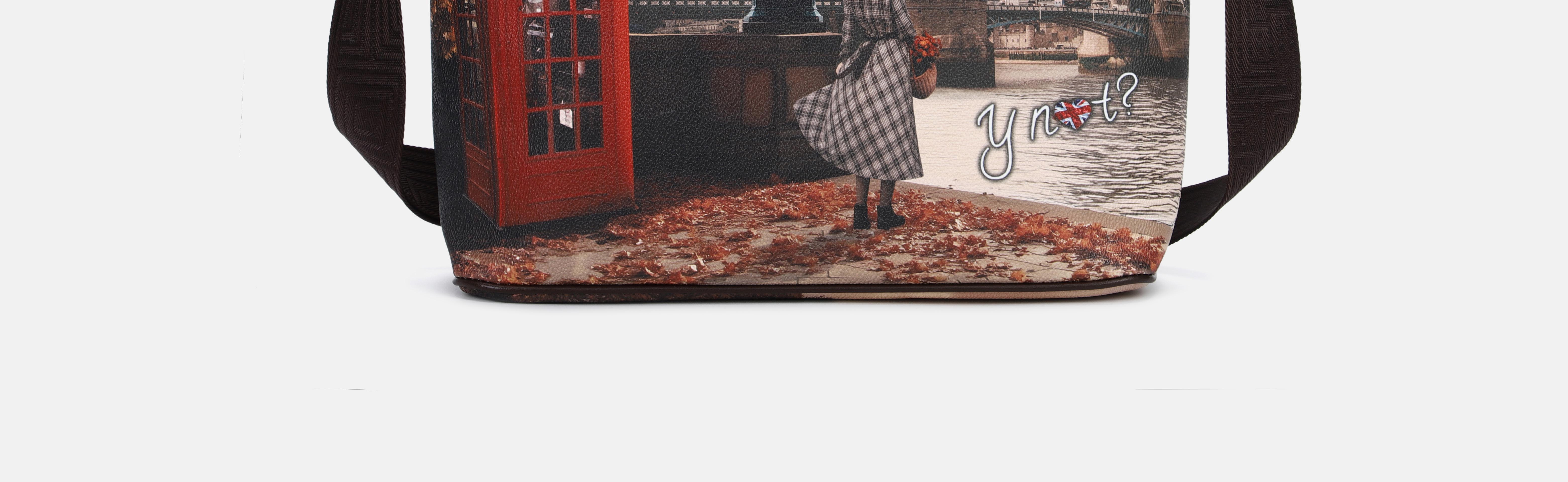 Ynot?borsa Sacca Large Yes Bag Stampa Città London Bridge