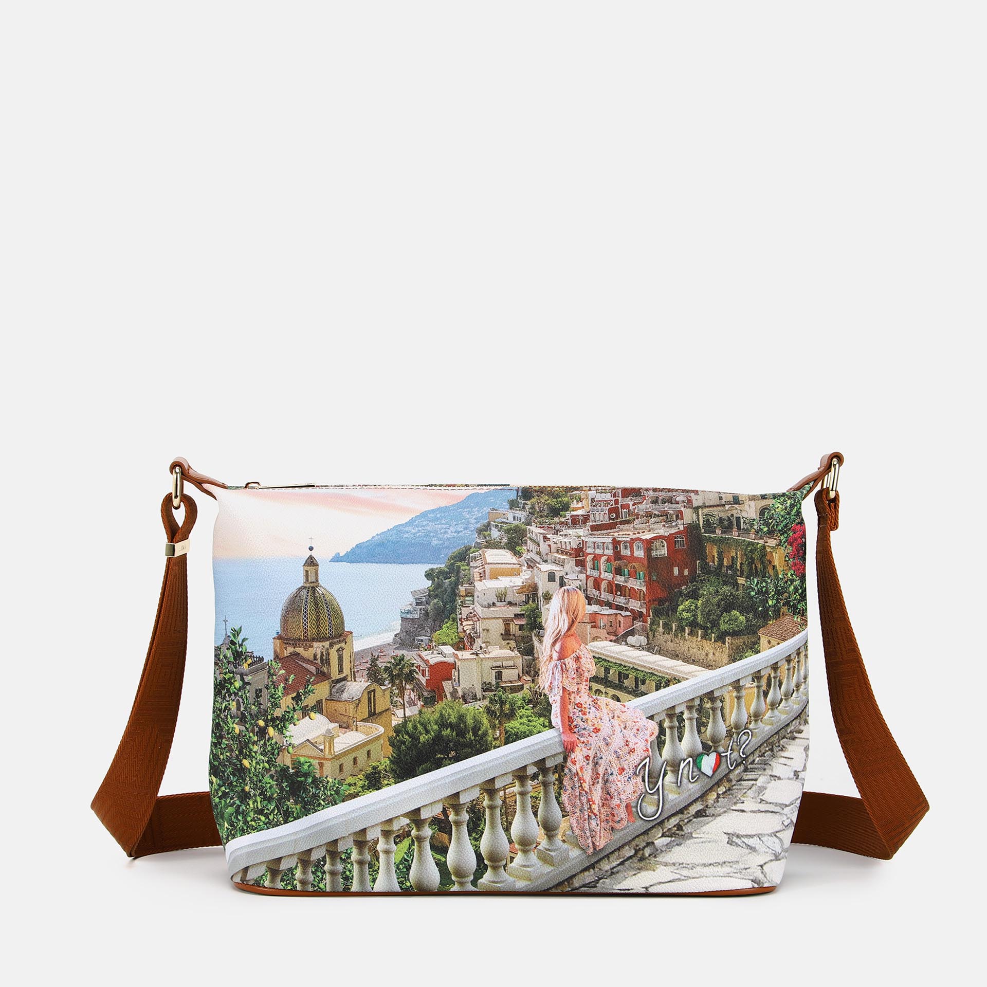 Ynot?borsa Sacca Large Yes Bag Stampa Città Dreaming Coast