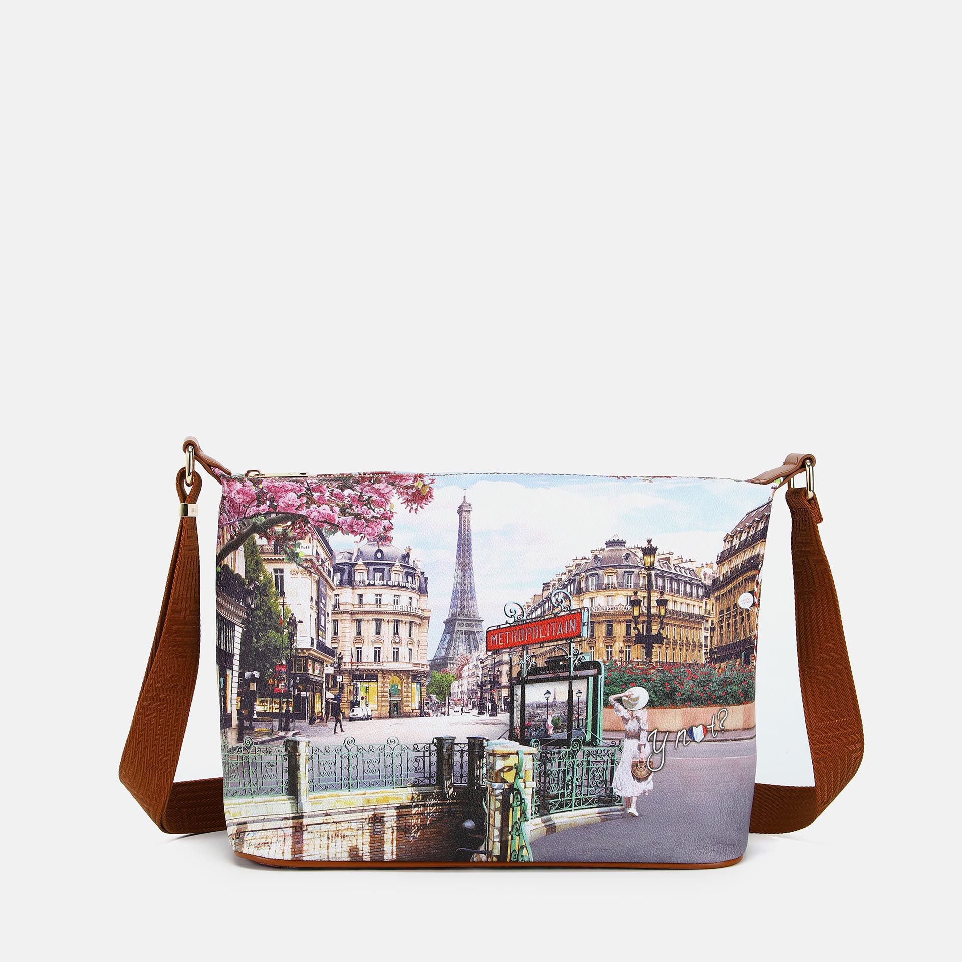 Ynot?borsa Sacca Large Yes Bag Stampa Città Emily In Paris