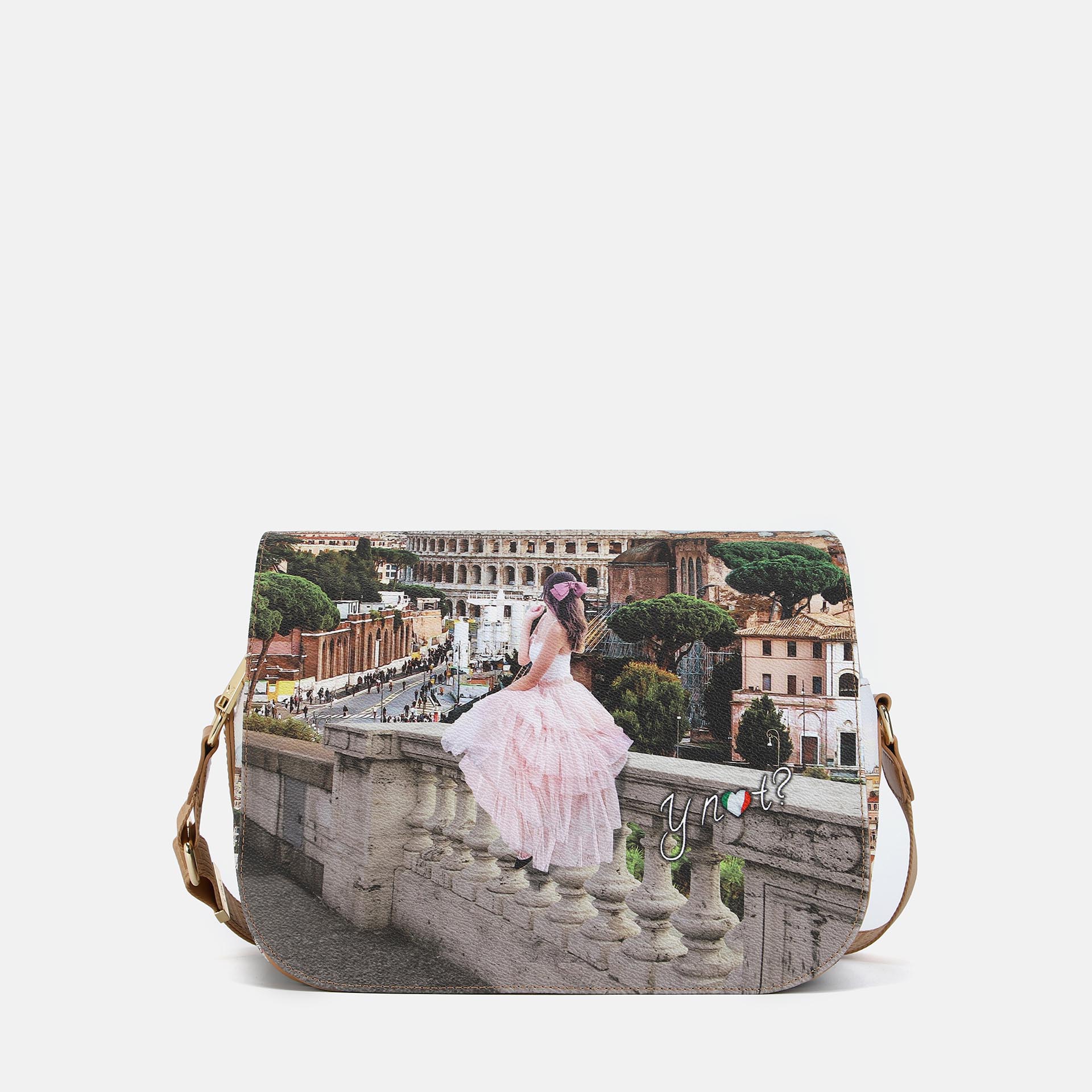 Ynot? Borsa A Tracolla Con 2 Compartimenti Yes Bag Stampa Città Anlight Beauty