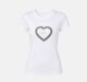 Ynot? T-shirt donna bianca fit con cuore di strass
