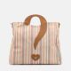Ynot? Borsa Donna Square Shopping Medium Stripes Linea Iconica Mare