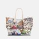 Ynot? Borsa Shopping Medium Yes Bag Stampa Città