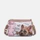 Ynot? Borsa A Spalla Con 3 Compartimenti Metro Chic  Stampa Dog & Cat